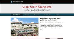 Desktop Screenshot of cedargreenapts.com