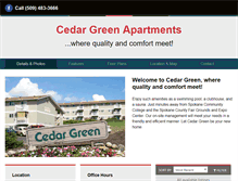 Tablet Screenshot of cedargreenapts.com